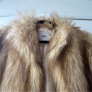 ASOS Women's Faux Fur Jacket - Tan